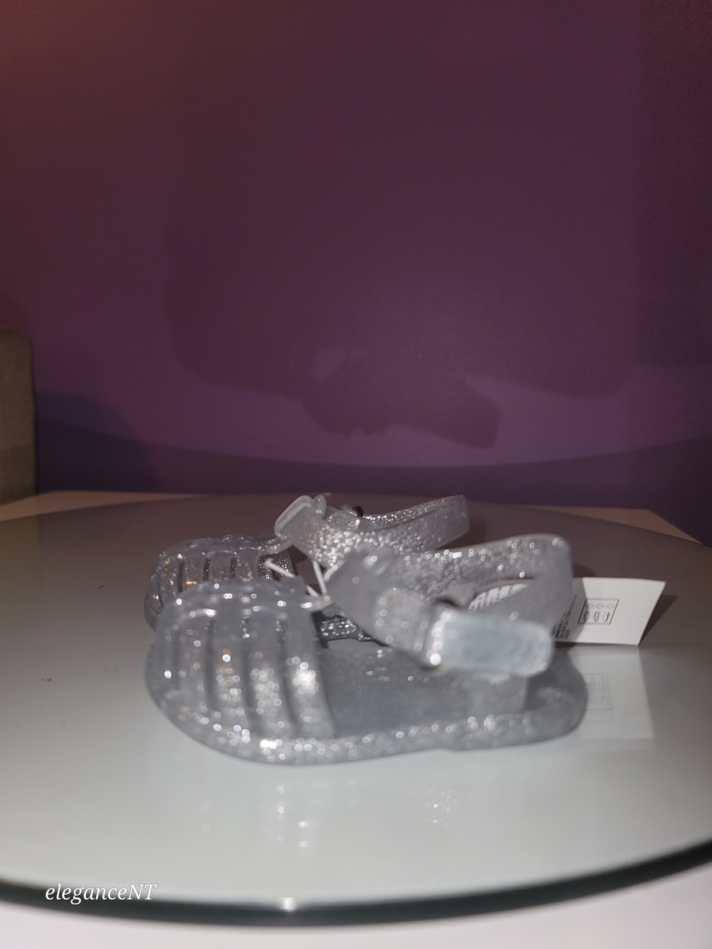 Old Navy Blue Water Shoes & Silver Glitter Jelly Sandals Sz: 0 To 3 Months NWT - Picture 3 of 9